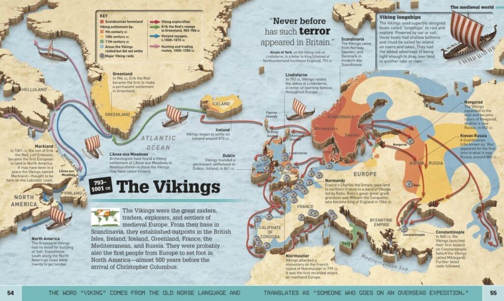 la carte des guerres des vikings
