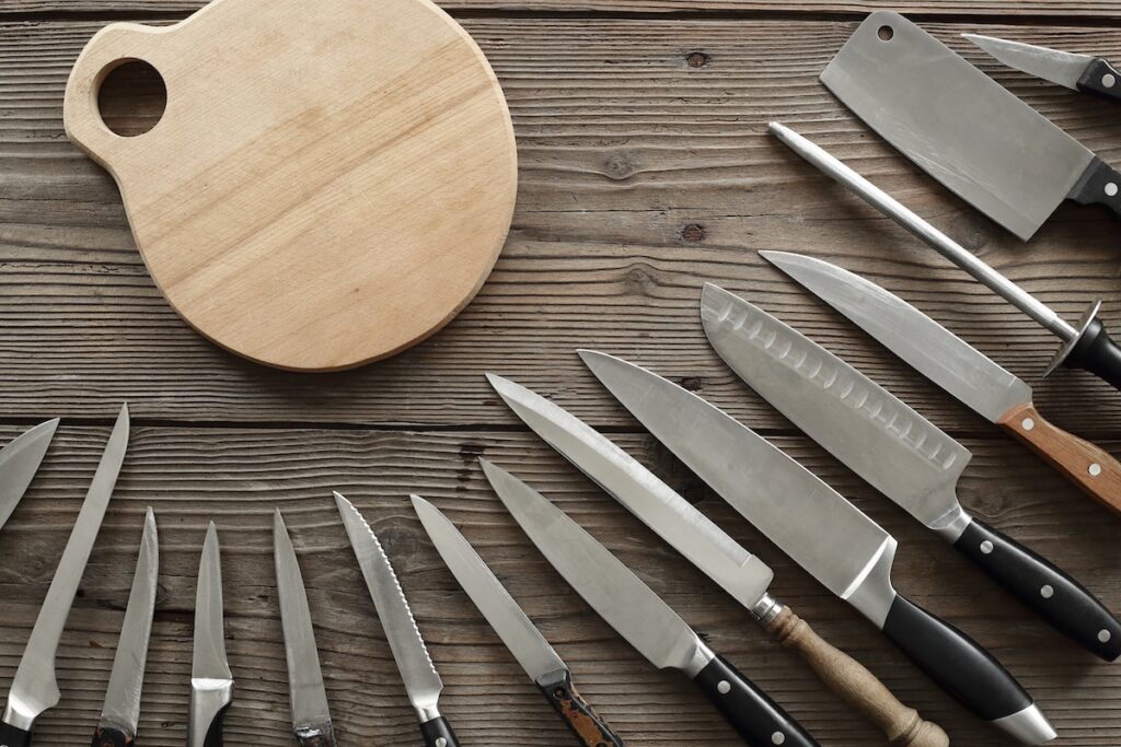 Différents types de couteau de cuisine