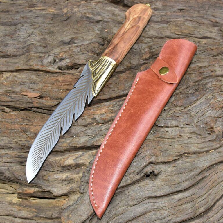 Couteau Viking Véritable En Acier Forgé avec pochette