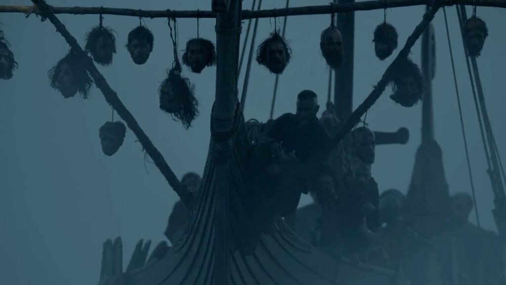 Ragnar avec têtes de morts