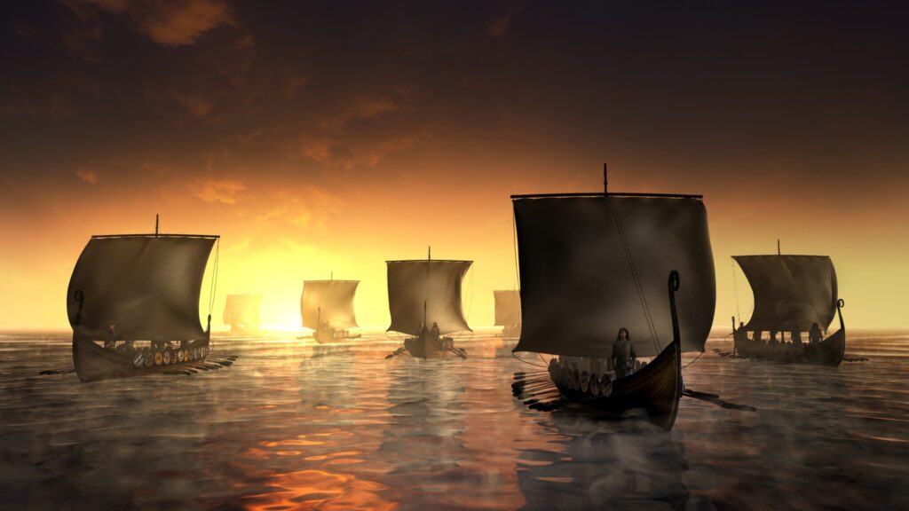 navires vikings de Ragnar Lothbrok