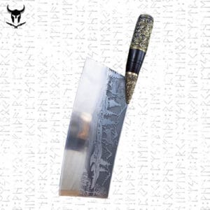 Feuille de boucher viking antique pour une cuisine authentique