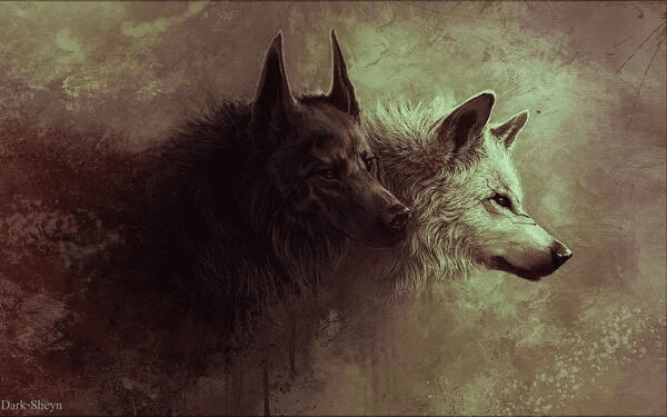 Odin et ces deux Loups : Geri et Freki