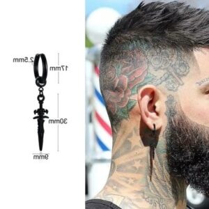 Boucles d'Oreilles Couteau Viking à Lames Dentelées - Puissance et Authenticité