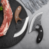 Couteau Ulu à Désosser de Cuisine Viking en Acier Inoxydable 4Cr13