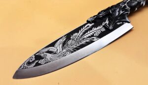 Couteau de Chasse Viking avec Manche en Forme de Dragon6