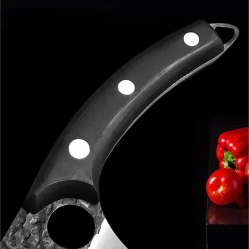 Manche Couteau de Chef Viking en Acier Inoxydable 5Cr15Mov