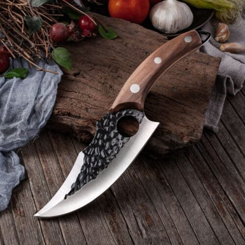 Couteau Scandinave d'Abattoir à Désosser Filet de Poisson marron