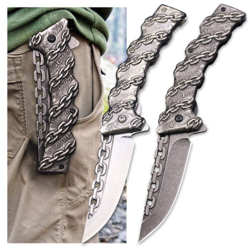 Couteau Gleipnir Viking Pliant L'outil indispensable pour les aventuriers modernes