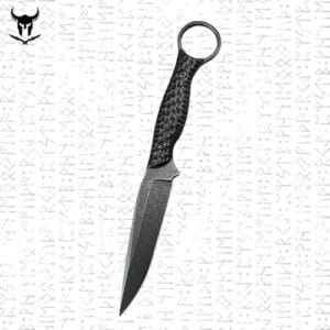 Couteau Celtique en Acier 8Cr13Mov avec Lame Black Stonewashed et Manche G10